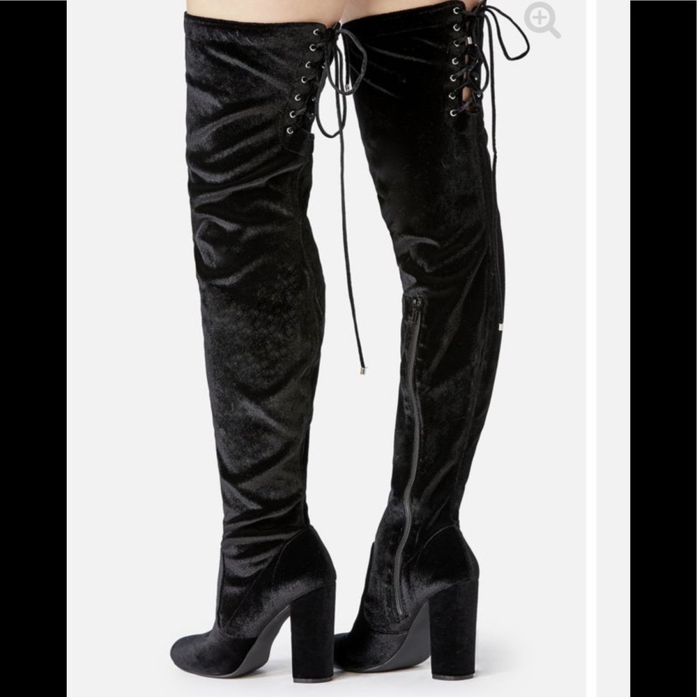 Justfab over the knee velvet boot Leona size 6.5